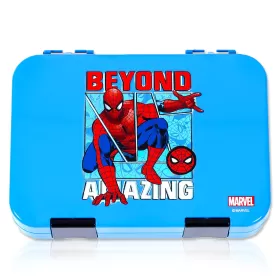 Marvel Beyond Amazing Spider Man 6/4 Compartment Convertible Bento Tritan Lunch Box-Blue