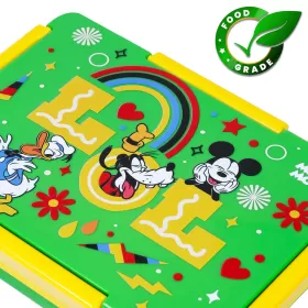 Disney LOL Mickey Mouse 1/2/3/4 Compartment Convertible Bento Lunch Box-Green