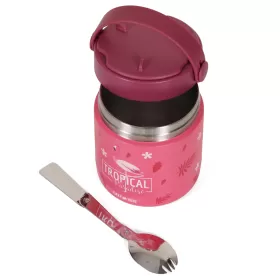 Eazy Kids Tropical Stainless Steel Insulated Food Jar-Pink (350ml)