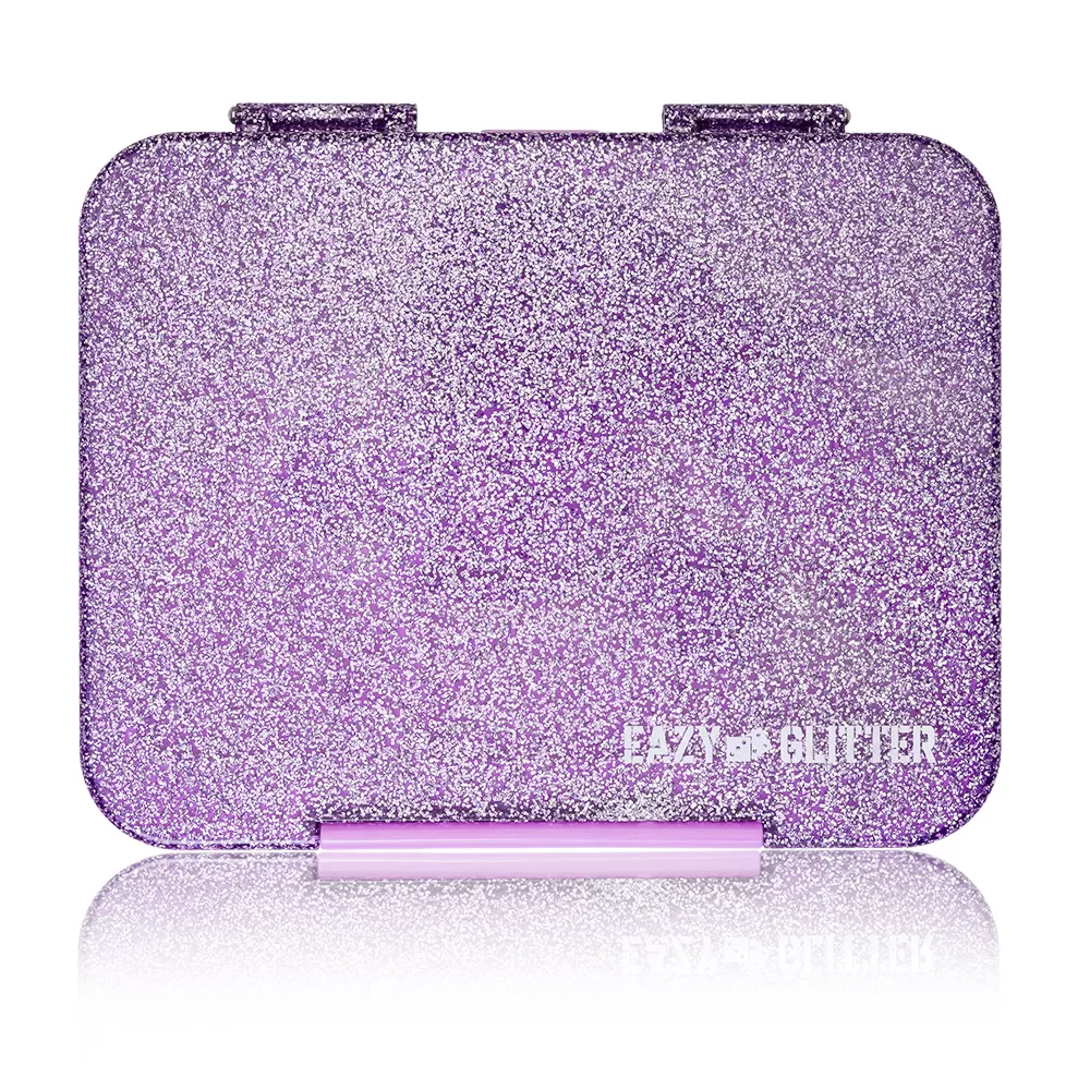 Eazy Kids 6 &amp; 4 Convertible Bento Lunch Box - Glitter Purple