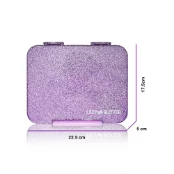 Eazy Kids 6 & 4 Convertible Bento Lunch Box - Glitter Purple