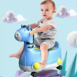 Eazy Kids Horse Potty Car - Blue