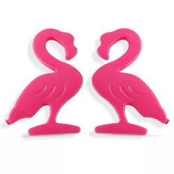 Eazy Kids Set of 4 Flamingo Reusable Hard Ice Packs for Lunch bags - Pink