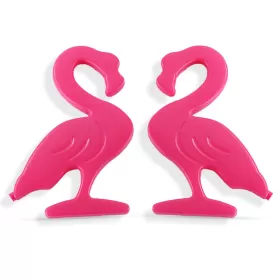 Eazy Kids Set of 4 Flamingo Reusable Hard Ice Packs for Lunch bags - Pink