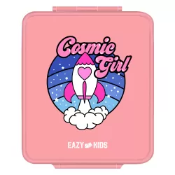 Eazy Kids Jumbo Bento Lunch Box w/t Insulated Jar-Cosmic Girl Pink