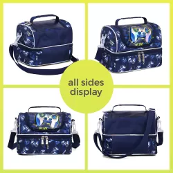 Eazy Kids Dual Compartment Lunch Bag Gamer - Blue