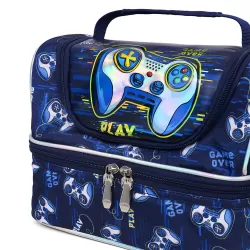 Eazy Kids Dual Compartment Lunch Bag Gamer - Blue