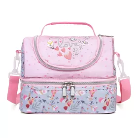 Eazy Kids Dual Compartment Lunch Bag Love - Pink