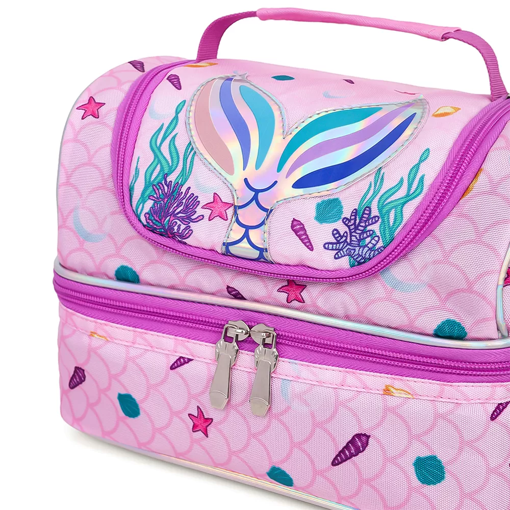 Eazy Kids Dual Compartment Lunch Bag Mermaid - Purple