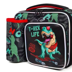 Eazy Kids Bottle/Lunch Bag Dinosaur - Green