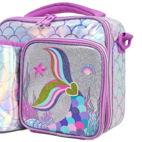 Eazy Kids Bottle/Lunch Bag Mermaid Chrome - Purple