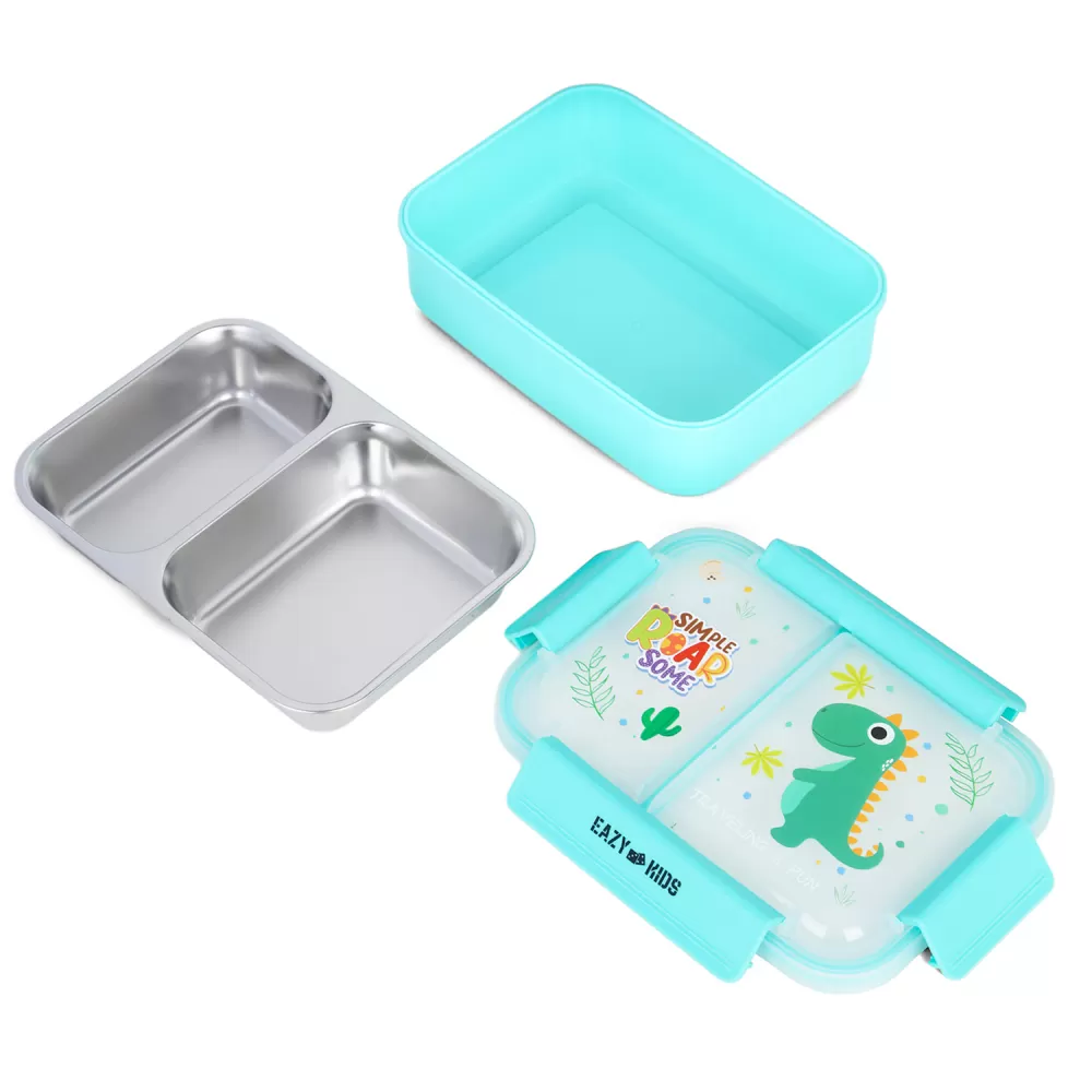 Eazy Kids Lunch Box - Dinosaur Green