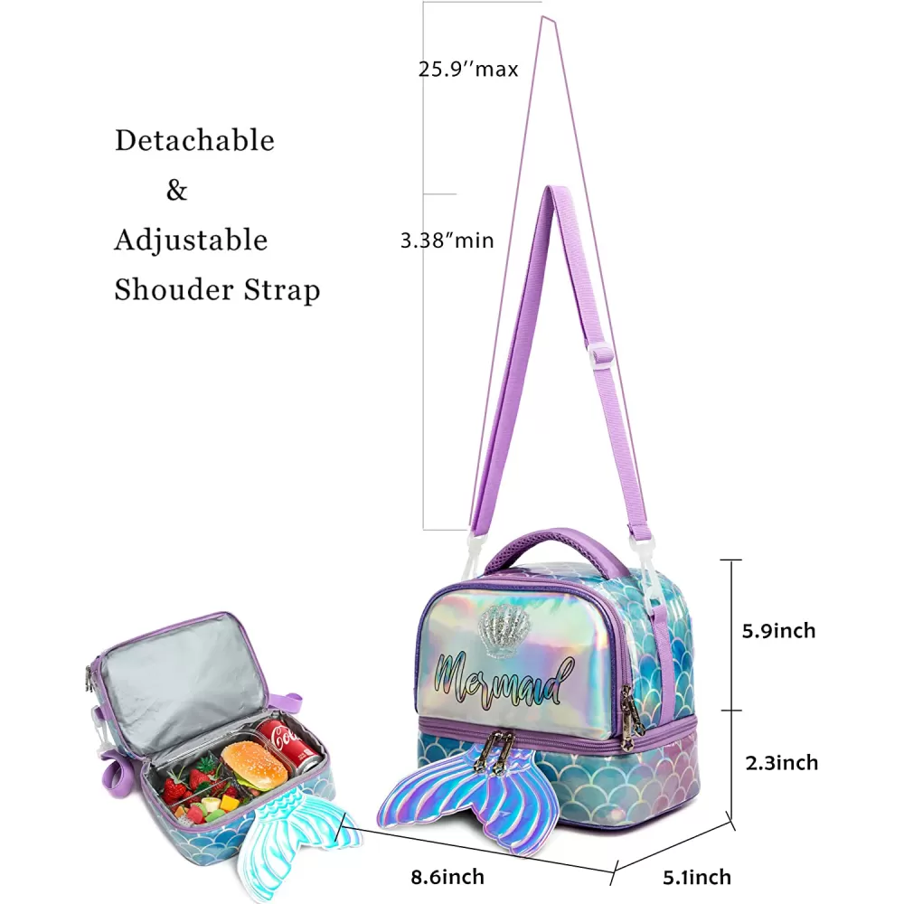 Eazy Kids-Bottle/Lunch Bag-Mermaid Purple