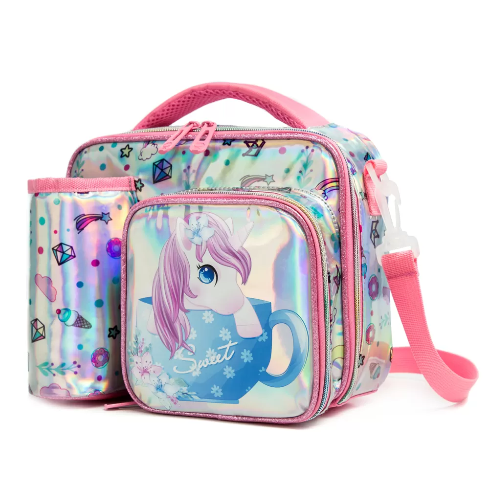 Eazy Kids-Bottle/Lunch Bag-Unicorn Chrome Pink