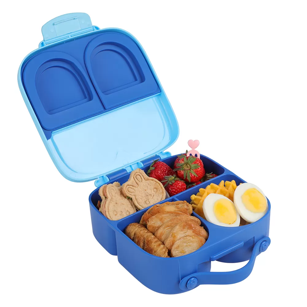 Eazy Kids Bento Lunch Box with handle - Blue