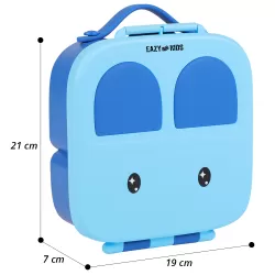 Eazy Kids Bento Lunch Box with handle - Blue