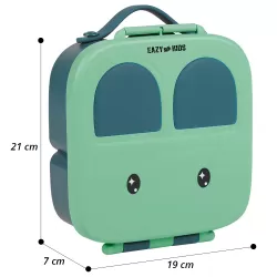 Eazy Kids Bento Lunch Box with handle - Green