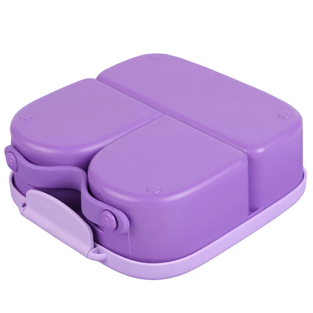 Eazy Kids Bento Lunch Box with handle - Purple