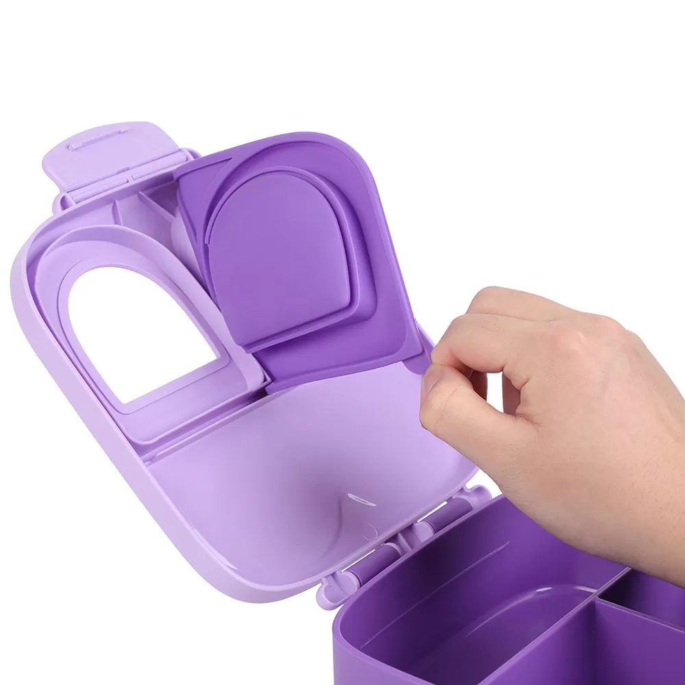 Eazy Kids Bento Lunch Box with handle - Purple