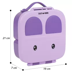 Eazy Kids Bento Lunch Box with handle - Purple