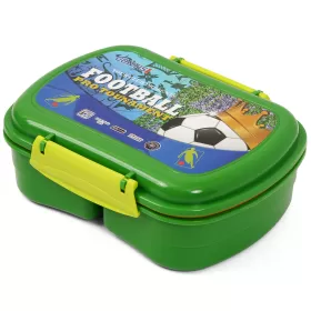 Eazy Kids Lunch Box wt Bottle - Foot Ball Green