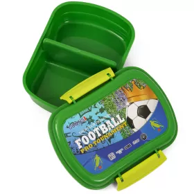 Eazy Kids Lunch Box wt Bottle - Foot Ball Green