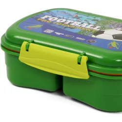 Eazy Kids Lunch Box wt Bottle - Foot Ball Green