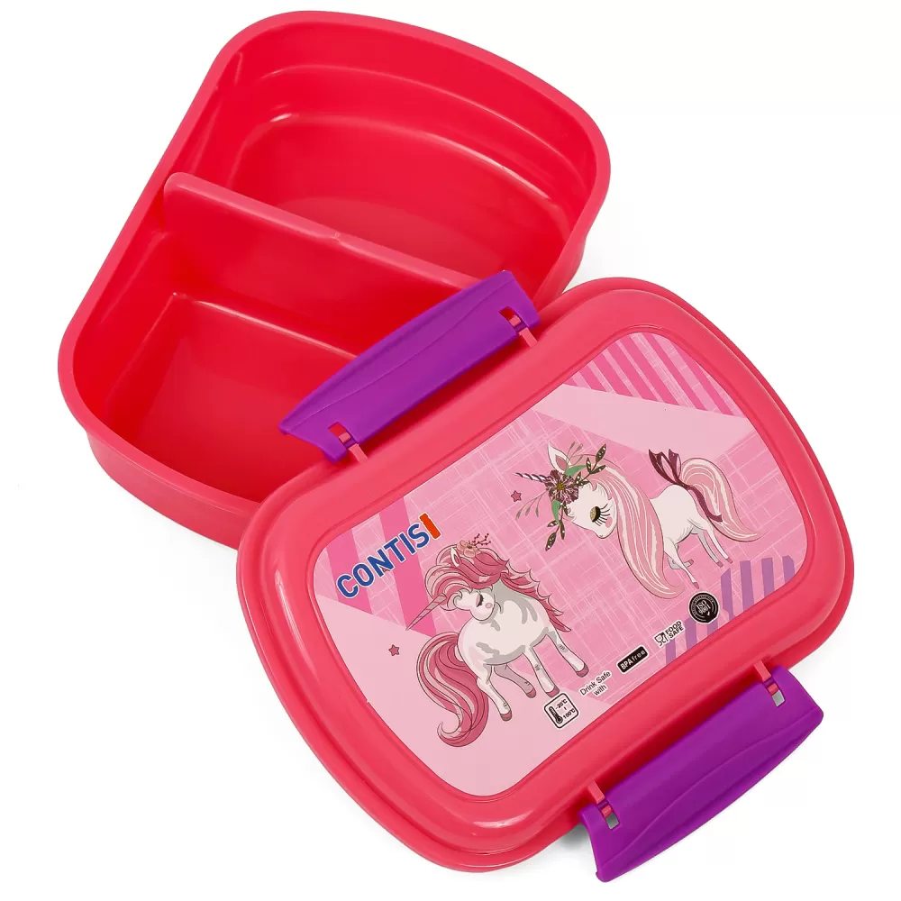 Eazy Kids Lunch Box wt Bottle - Unicorn Pink