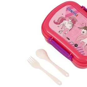 Eazy Kids Lunch Box wt Bottle - Unicorn Pink