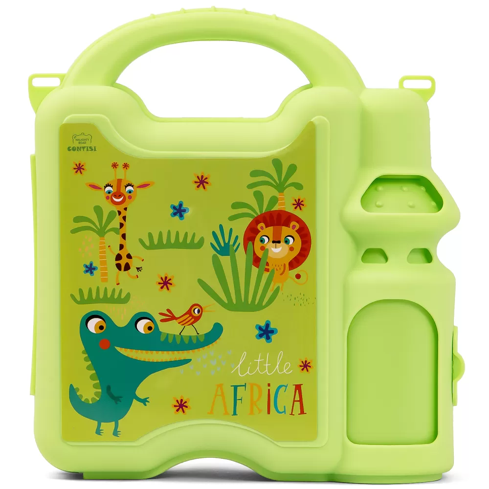 Eazy Kids Lunch Box wt Bottle - Green