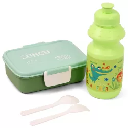 Eazy Kids Lunch Box wt Bottle - Green