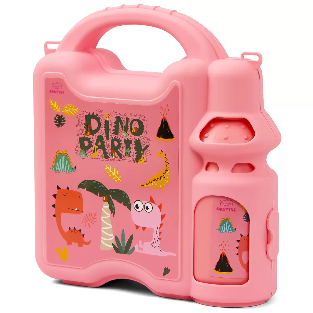 Eazy Kids Lunch Box wt Bottle - Pink