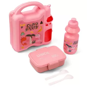 Eazy Kids Lunch Box wt Bottle - Pink