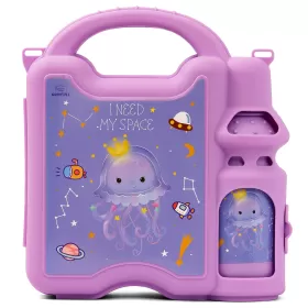 Eazy Kids Lunch Box wt Bottle - Purple