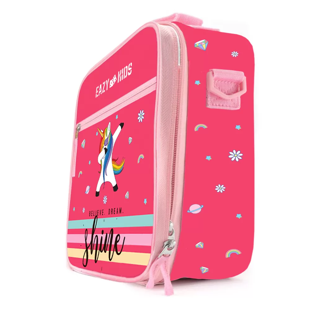 Eazy Kids Bento Lunch Bag - Unicorn - Pink