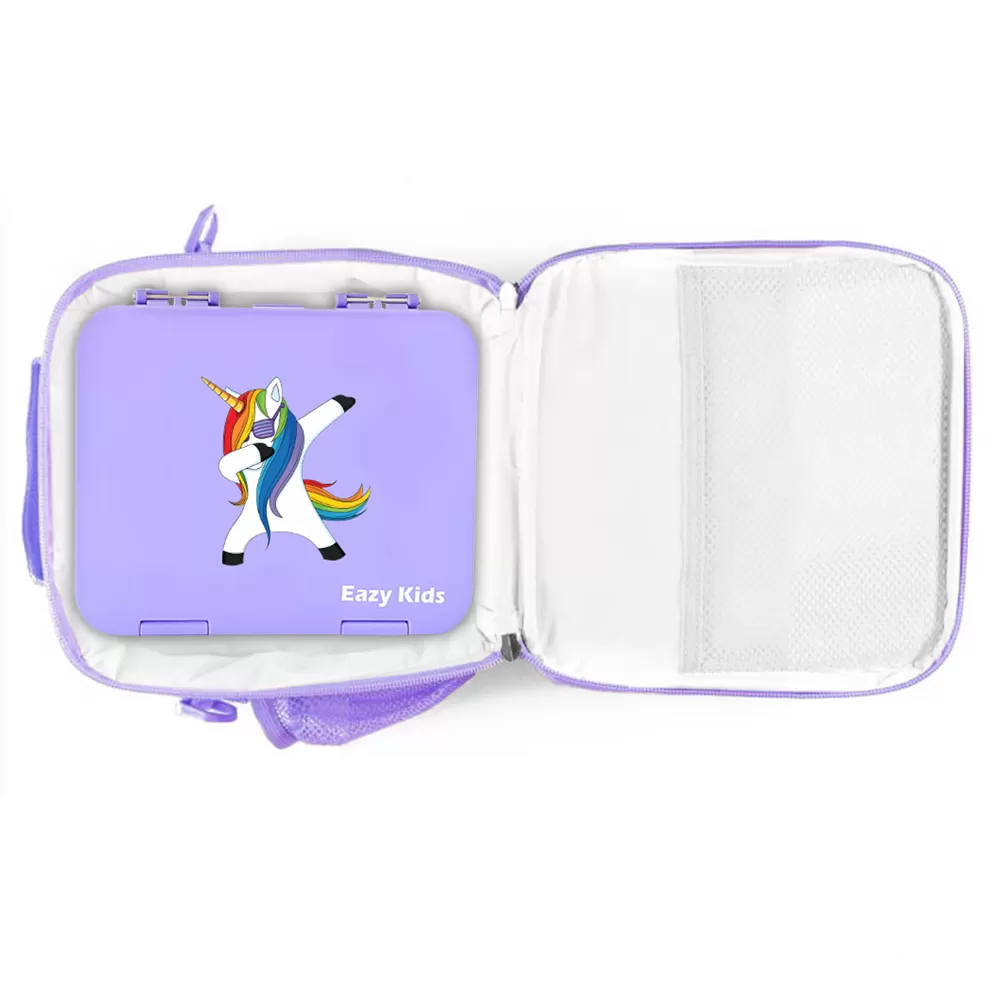 Eazy Kids Bento Lunch Bag - Unicorn - Purple