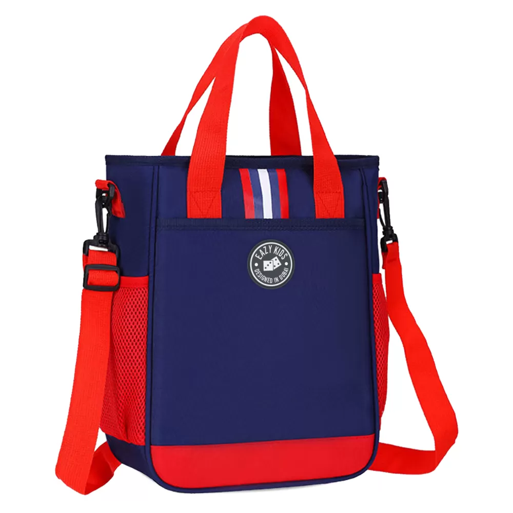 Eazy Kids Ergonomic Multipurpose School / Lunch Bag - Red Blue