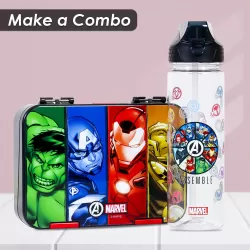 Marvel Avengers Assemble 2-In-1 Tritan Water Bottle-Black (650ml)