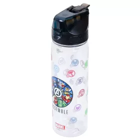 Marvel Avengers Assemble 2-In-1 Tritan Water Bottle-Black (650ml)