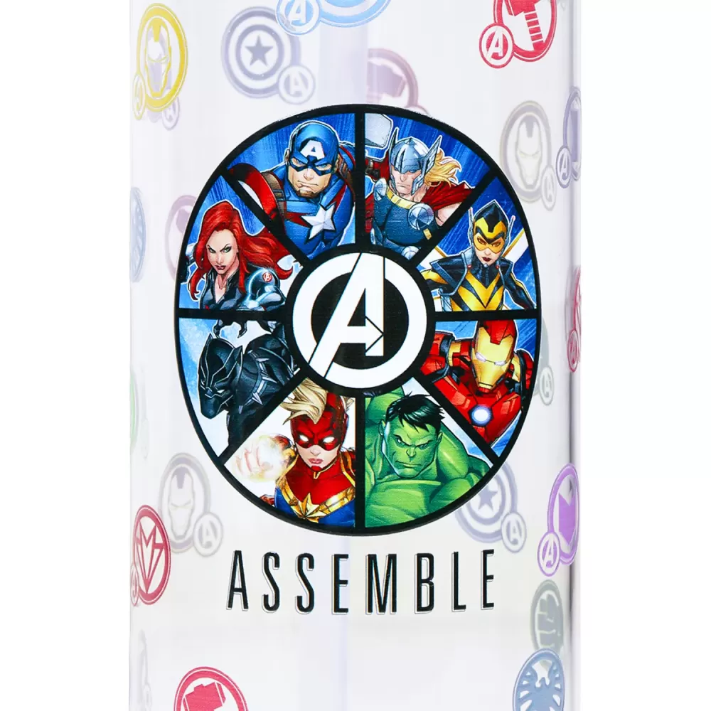 Marvel Avengers Assemble 2-In-1 Tritan Water Bottle-Black (650ml)