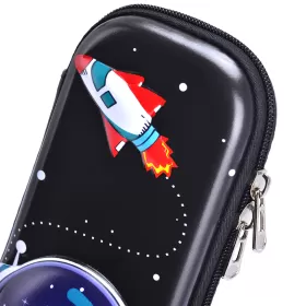 Eazy Kids 3D Pencil Case Astronaut - Black