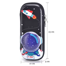 Eazy Kids 3D Pencil Case Astronaut - Black