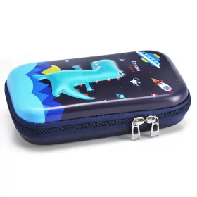 Eazy Kids Dinosaur XL Pencil Case - Blue