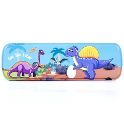 Eazy Kids Pencil Box - Dino Blue