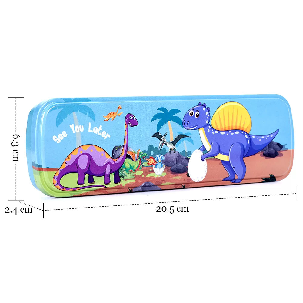 Eazy Kids Pencil Box - Dino Blue