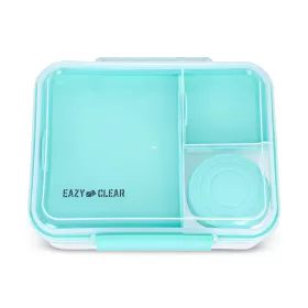 Eazy Kids 3/4/5 Compartment Convertible 1650ml Bento Lunch Box with 150ml Gravy Bowl - Green