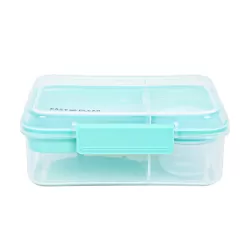 Eazy Kids 3/4/5 Compartment Convertible 1650ml Bento Lunch Box with 150ml Gravy Bowl - Green