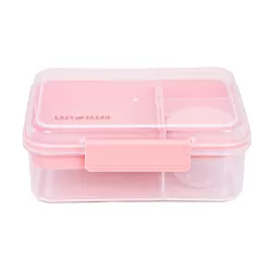 Eazy Kids 3/4/5 Compartment Convertible 1650ml Bento Lunch Box with 150ml Gravy Bowl - Pink