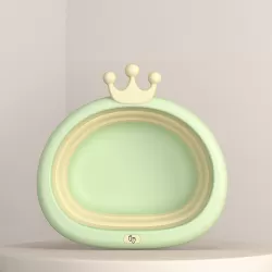 Eazy Kids Collapsible Royal Wash Basin for Baby - Green