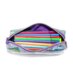 Eazy Kids-18" School Bag Lunch Bag Pencil Case Set of 3 Girl Power-Purple